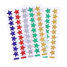 Value Star Stickers- Assorted Colours - Pack of 90